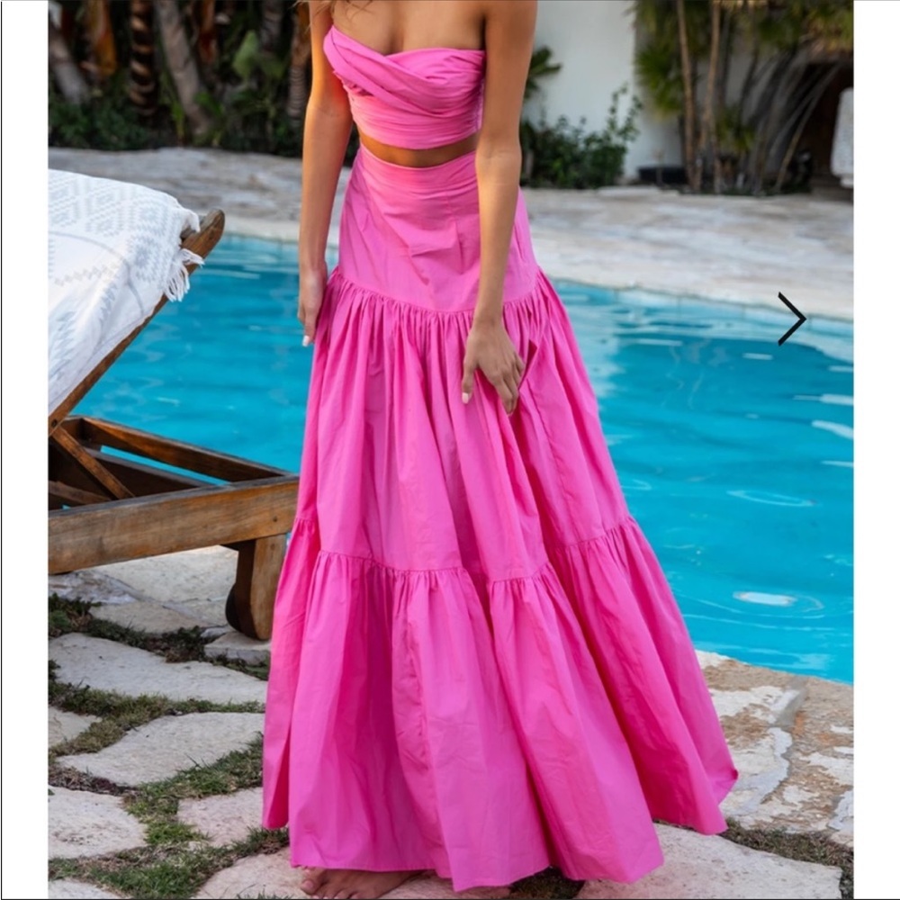 Runaway the Label hot pink maxi skirt - S